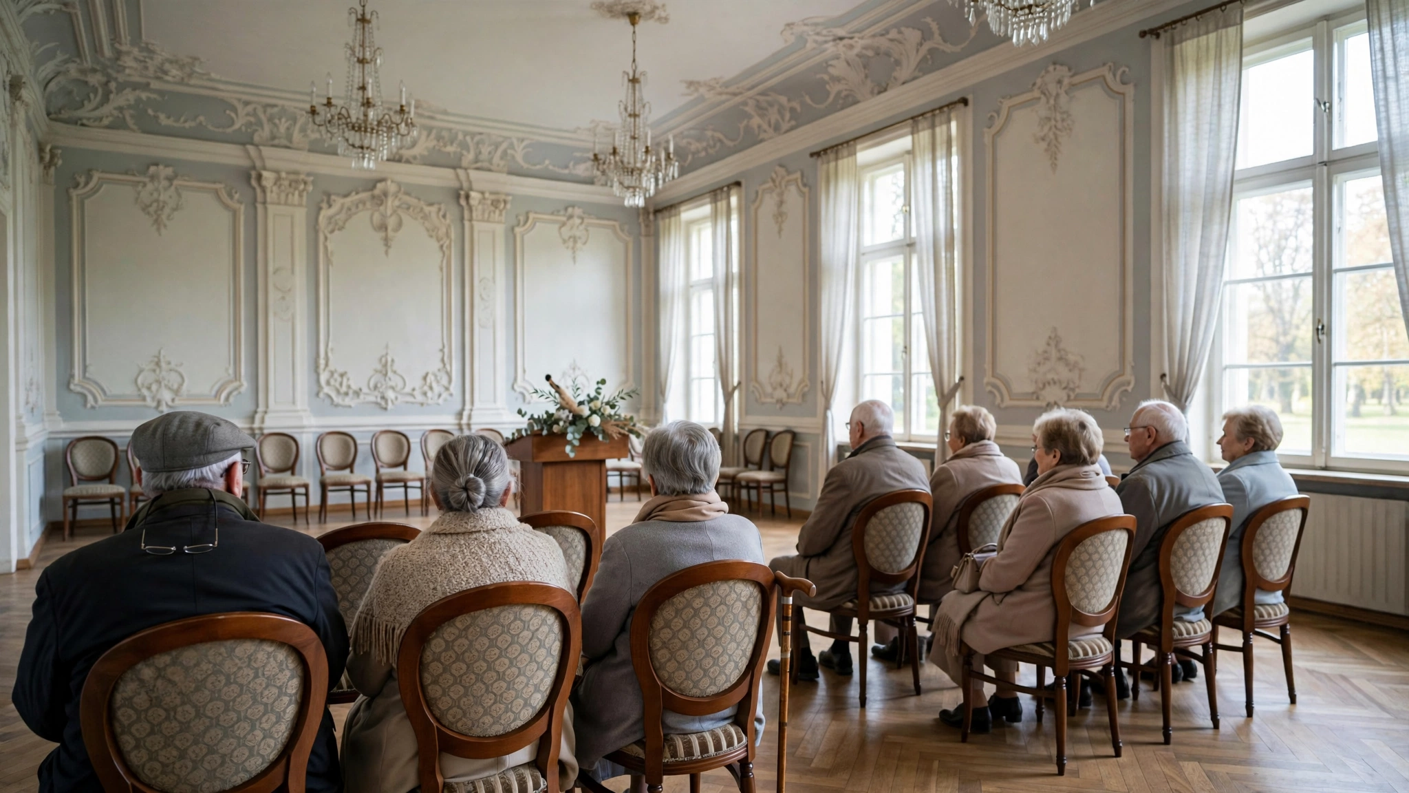 Seniorzy podczas uroczystości w Auli Magna Pałacu Branickich w Białymstoku