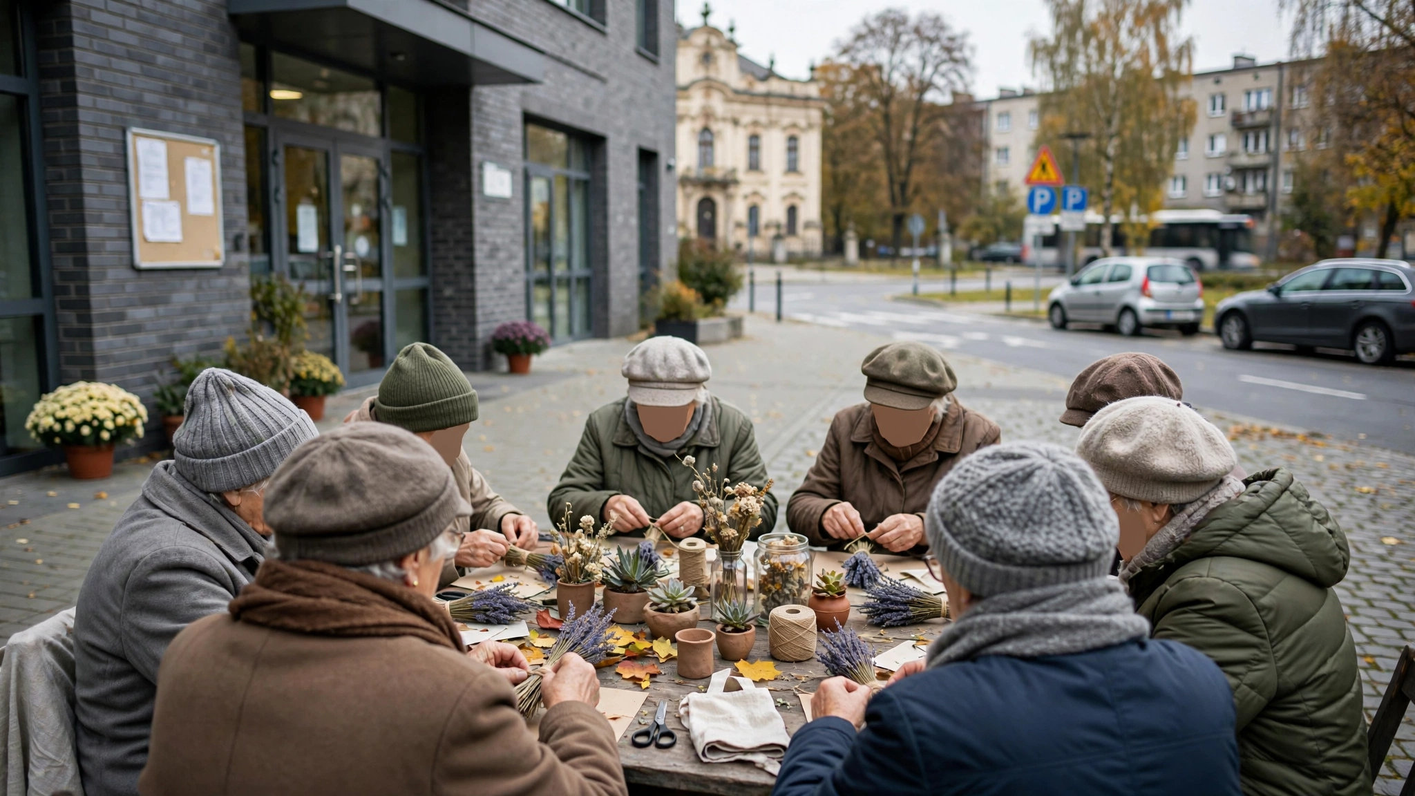 Seniorzy podczas zajęć w nowo otwartym Senioralnym Klubie Aktywności w Suchowoli